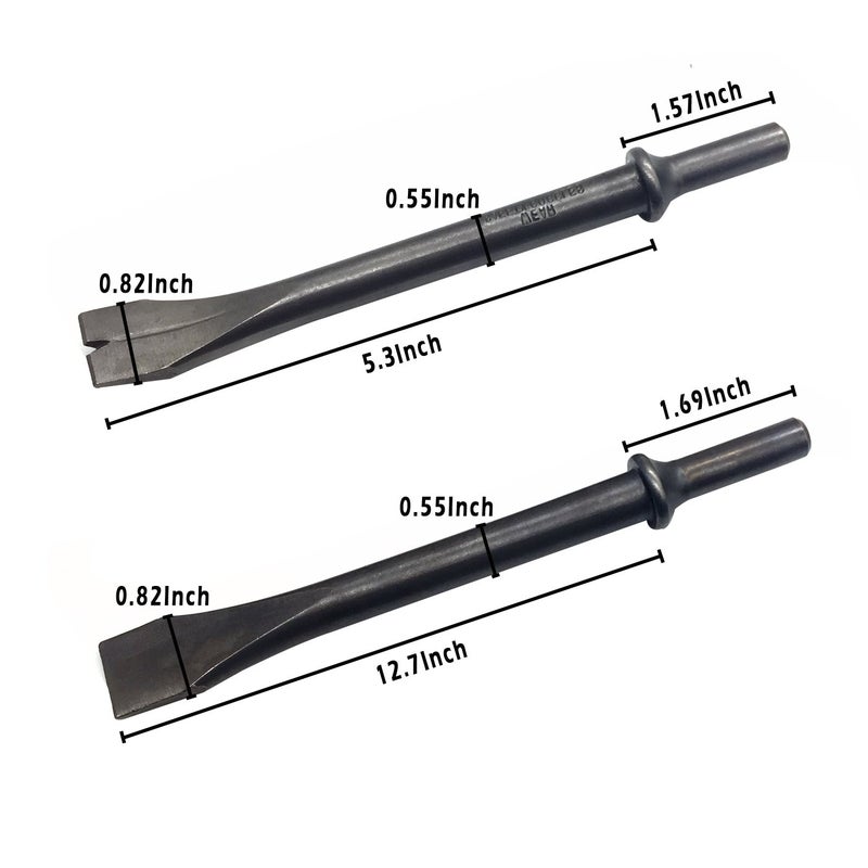 GreatBba 9 Piece Pneumatic Chisel Air Hammer Punch Chipping Bits Set - Image 5